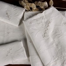 Drap Double avec 2 Taies d'Oreiller Lin Second Hand Italie Originaux