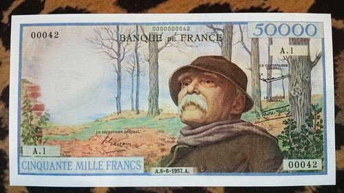 Billet factice 50000 francs - billet,