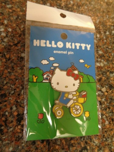 Hello kitty tricycle enamel - on,