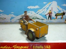 ANCIEN  JOUET FRANCE DINKY TOYS 1/43 TRIPORTEUR 1930- 1950 MOTO TOLE
