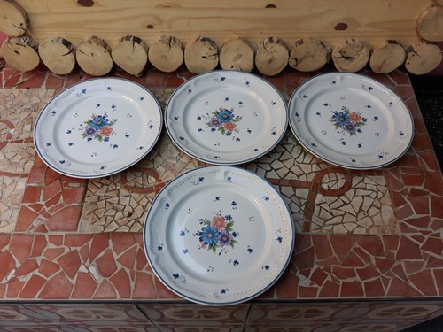 Lot assiettes plate - plate, grès