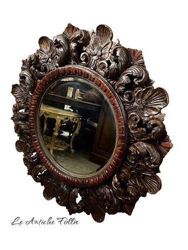 Miroir ancien bois - miroir,