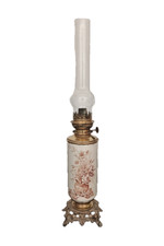 Lampe à pétrole en faïence