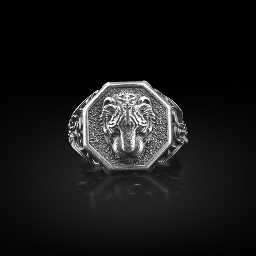 Bague homme chevalière - , animal