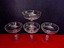 4 COUPES A CHAMPAGNE ANCIENNES EN CRISTAL SOUFFLE BACCARAT ST LOUIS