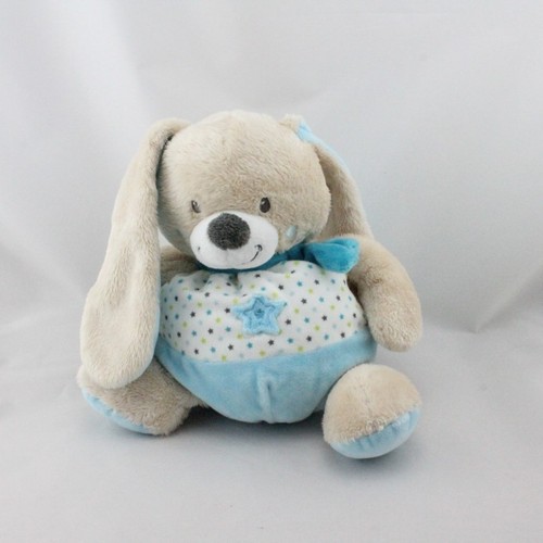Doudou lapin bleu - , blanc