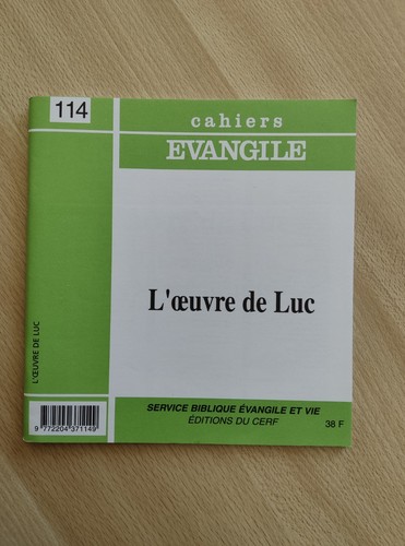 Cahiers evangile 114 - evangile,
