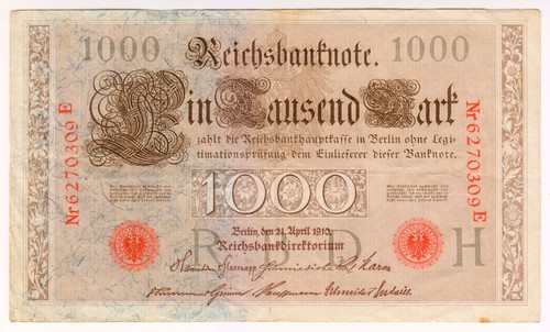 1910 allemagne 1000 - 1910, mark