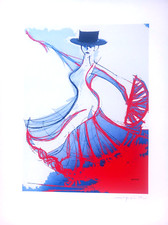 Tableau, peinture, danseuse, flamenco, bailarina, Espagne, idée cadeau,