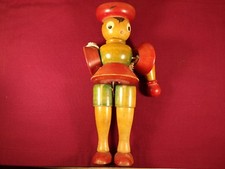 Antique Wood Elf Figure 10"