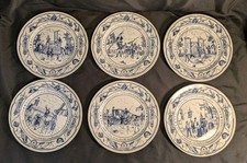 6 assiettes parlantes différents révolution française 1789, diam. 20 cm, boîte 