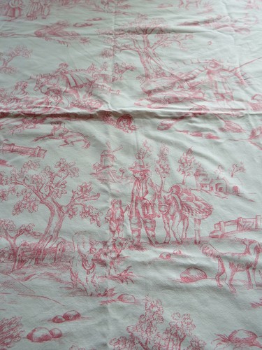 Coupon tissu toile - de, jouy