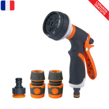 Pistolet d'Arrosage 8 Modes Haute Pression Jardin Pelouse Voiture Ergonomique Fr
