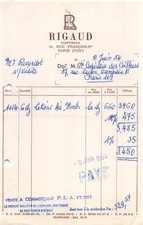 1954 PARFUMEUR RIGAUD A PARIS - SOCIETE COOPERATIVE DES COIFFEURS A PARIS