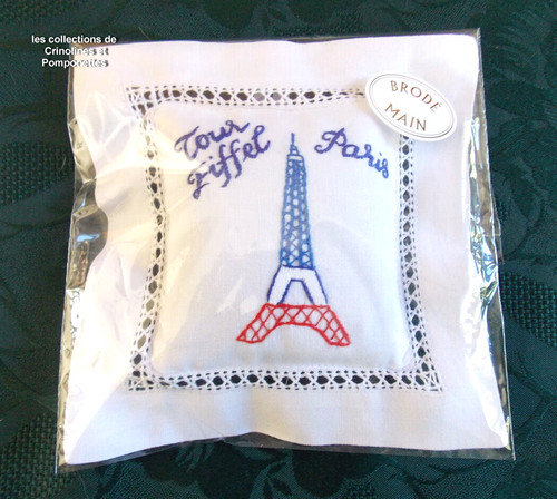 Coussin sachet brode - coussin,