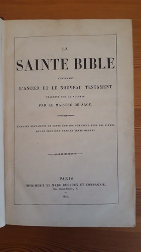Sainte bible maistre - le,