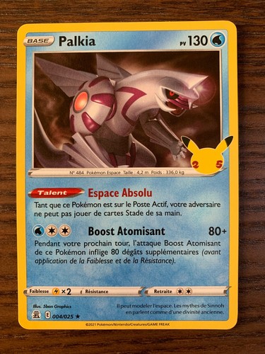 Carte pokémon holo palkia - pokémon,