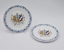 2 Assiettes Alliance Franco Russe 1891 Cronstadt Paris Toulon 1893 Tsar Nicolas