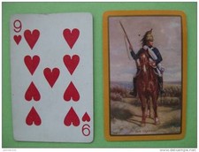    carte à jouer ancienne de collection (USA1940) : dragon à cheval 