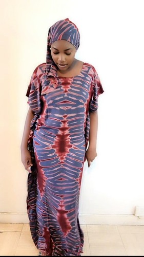 Robe africaine avec foulard - ,