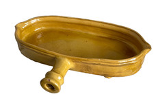 Grand PLAT Terre Vernissée BIOT Ocre-Jaune