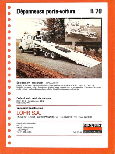 Renault dépanneuse - 70, /