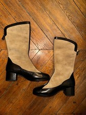Chanel boots in brown suede and leather Métiers d'Art 2024/25