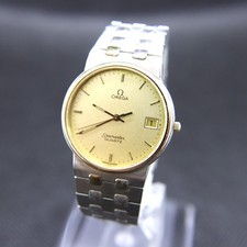 Montre Omega Seamaster homme 33 mm ronde vintage quartz date or fabrication...