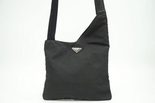 Sac À Épaule PRADA Logo Triangle Plaque Unisexe Tessuto Nylon Noir 4278H