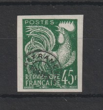 SUPERBE TIMBRE NON DENTELE NEUF N** PREOBLITERE COQ Y&T N°117a SURCHARGE DOUBLE