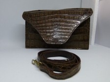 Sac pochette croco véritable
