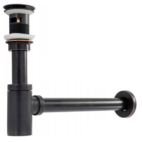 Siphon lavabo noir retro avec - siphon,