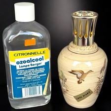 Lampe Berger grès d’art signée Breugnot canard + flacon citronnelle FR