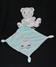 🐻Doudou ours mouchoir bleu