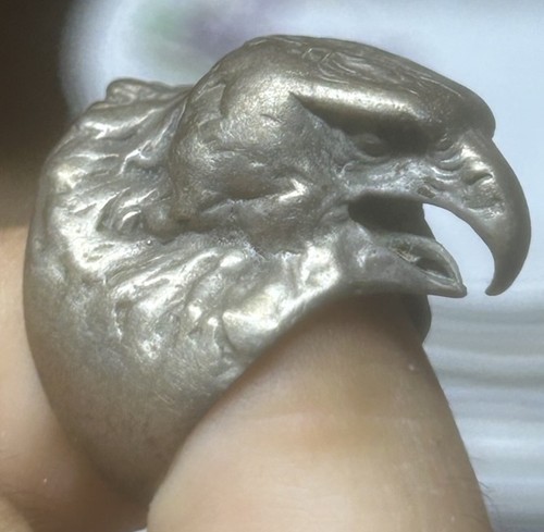 Bague aigle tête mort - bague,