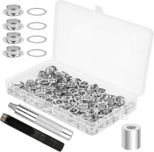 Kit 100 œillets 10mm métal - 100,