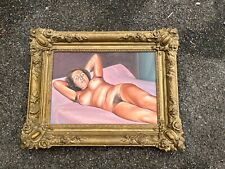 "Nu féminin allongé sur lit