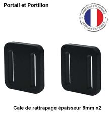 Lot de 2 cales de rattrapage 8mm pour portails battants et portillons
