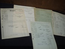 5 FACTURES ANCIENNES 1921