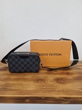 Louis Vuitton Alpha Wearable Wallet Damier Graphite for Men Avec Facture