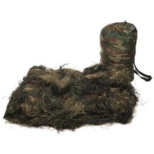 MIL-TEC 3X2M ANTI-FEU GHILLIE COUVERTURE GRANDE CHASSE COUVERTURE WOODLAND