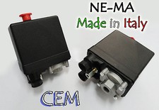 Pressostat pour Compresseur 1 Via Triphasé 380 V,12 BAR NE-MA (X Abac Fin Fiac )