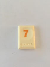 Tuile chiffre 7 sept orange pièce Rummikub Le rami des chiffres jeu de voyage