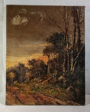 Tableau xixéme huile - tableau,
