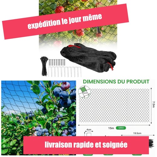 Filet anti oiseaux jardin - anti-oiseaux,