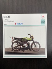 CARTE FICHE MOTO collection ATLAS SUZUKI T 90 WOLF T 125 FLYING LEOPARD