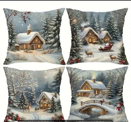 Lot 4noël cerf housse - lot, de