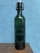 Anc bouteille verre bière brasserie Poillot-Lesne Chalon sur Saône verre dépoli