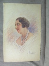 PORTRAIT A L'AQUARELLE, signé