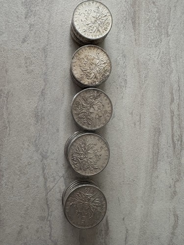 Lot pièces 5 francs - lot, de